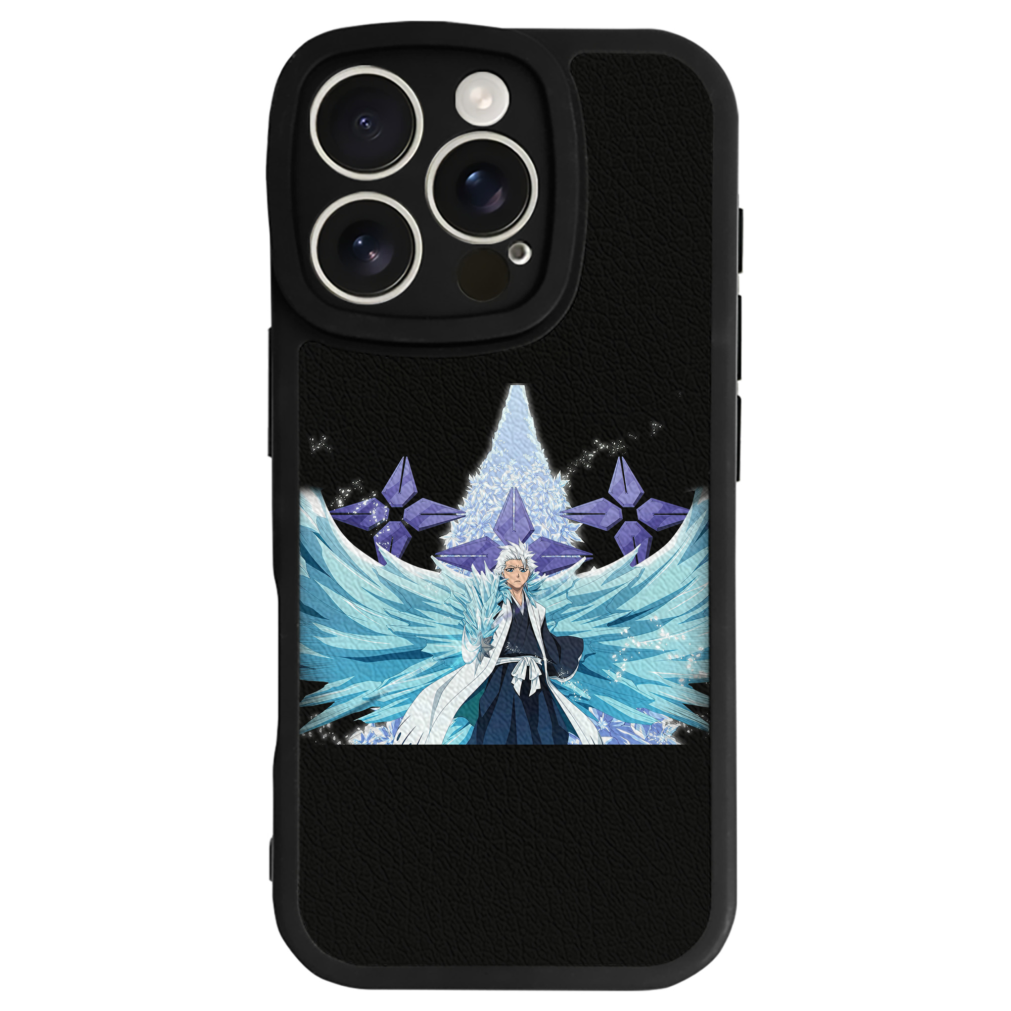 （画像用） ブリーチ 日番谷冬獅郎（ひつがや とうしろう） BLEACH Hitsugaya Toushirou 【iPhone 16シリーズ対応】シリコンスマホケース（レザー調） 材質：シリコン